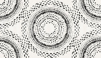 Black and Cream Dotted Mandala Radiance Wallpaper⁠