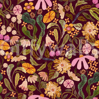 Vintage Botanical Twilight Wallpaper⁠