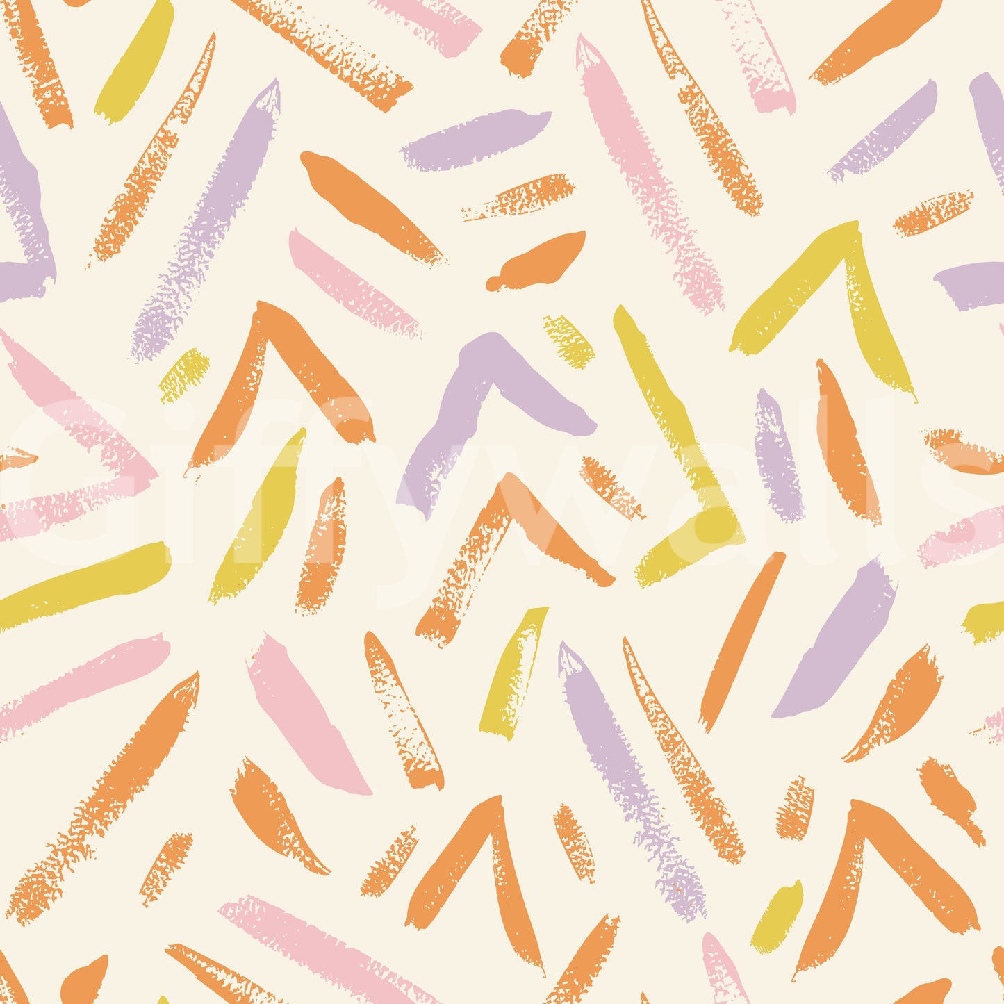 Joyful Crayon Sketch Pattern Wallpaper⁠