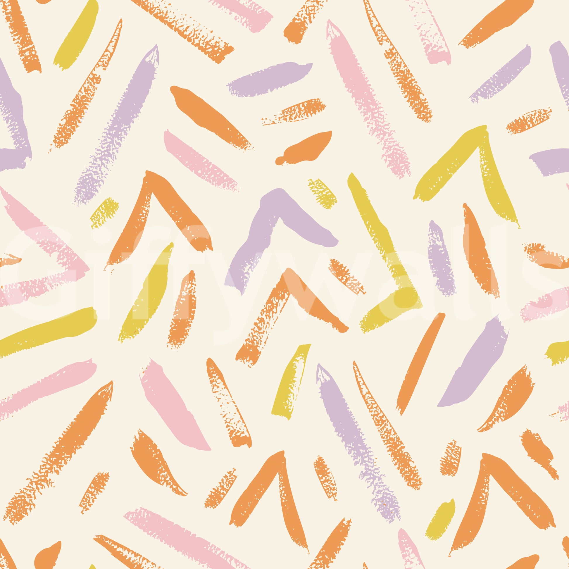 Joyful Crayon Sketch Pattern Wallpaper⁠