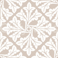 Beige Acanthus Leaf Damask Wallpaper⁠