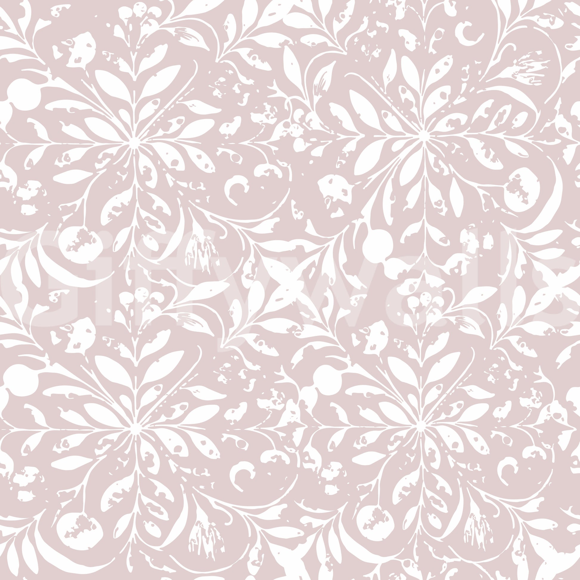 Minimalist Blush Flora Motif Wallpaper⁠