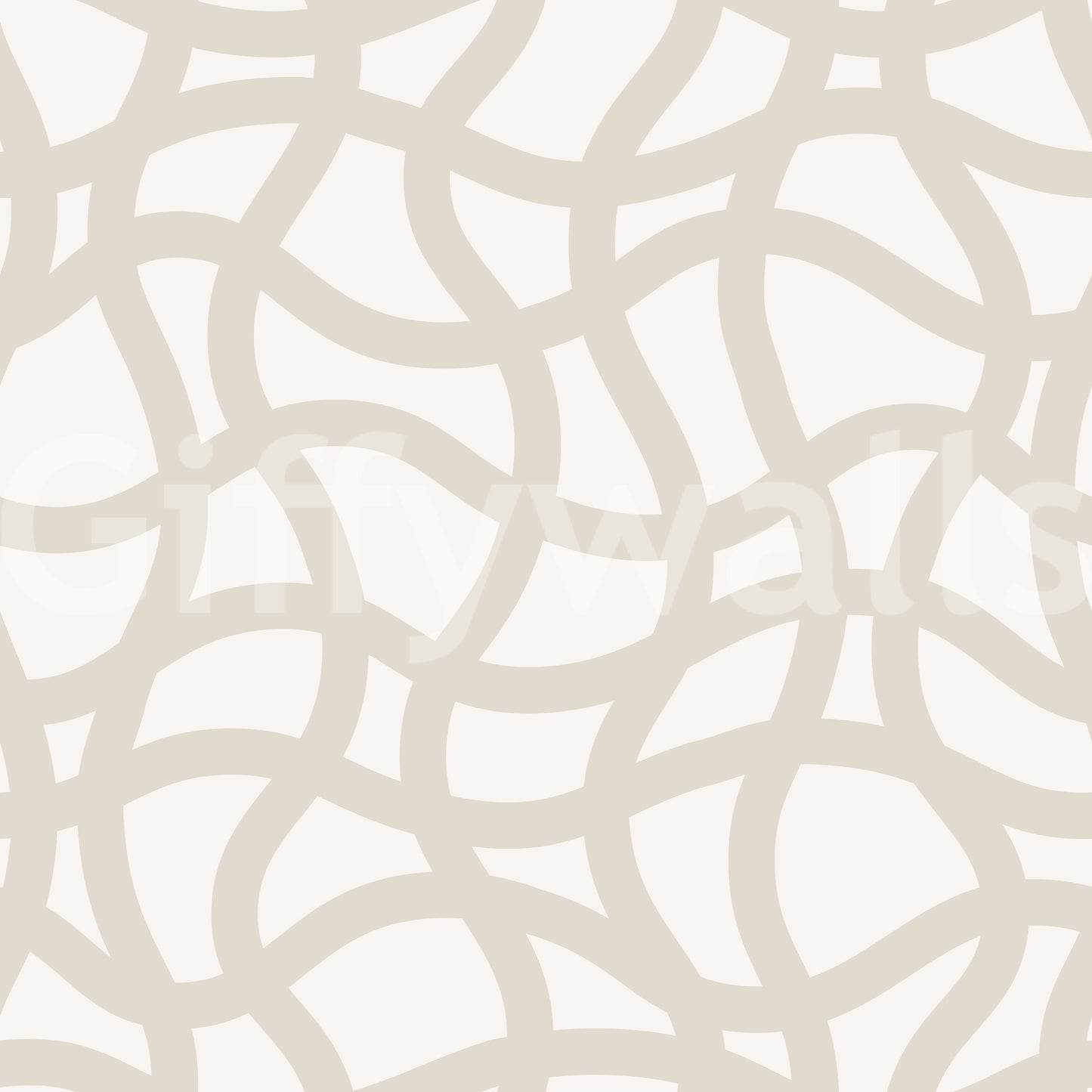 Interwoven Soft Cream Curves Wallpaper⁠