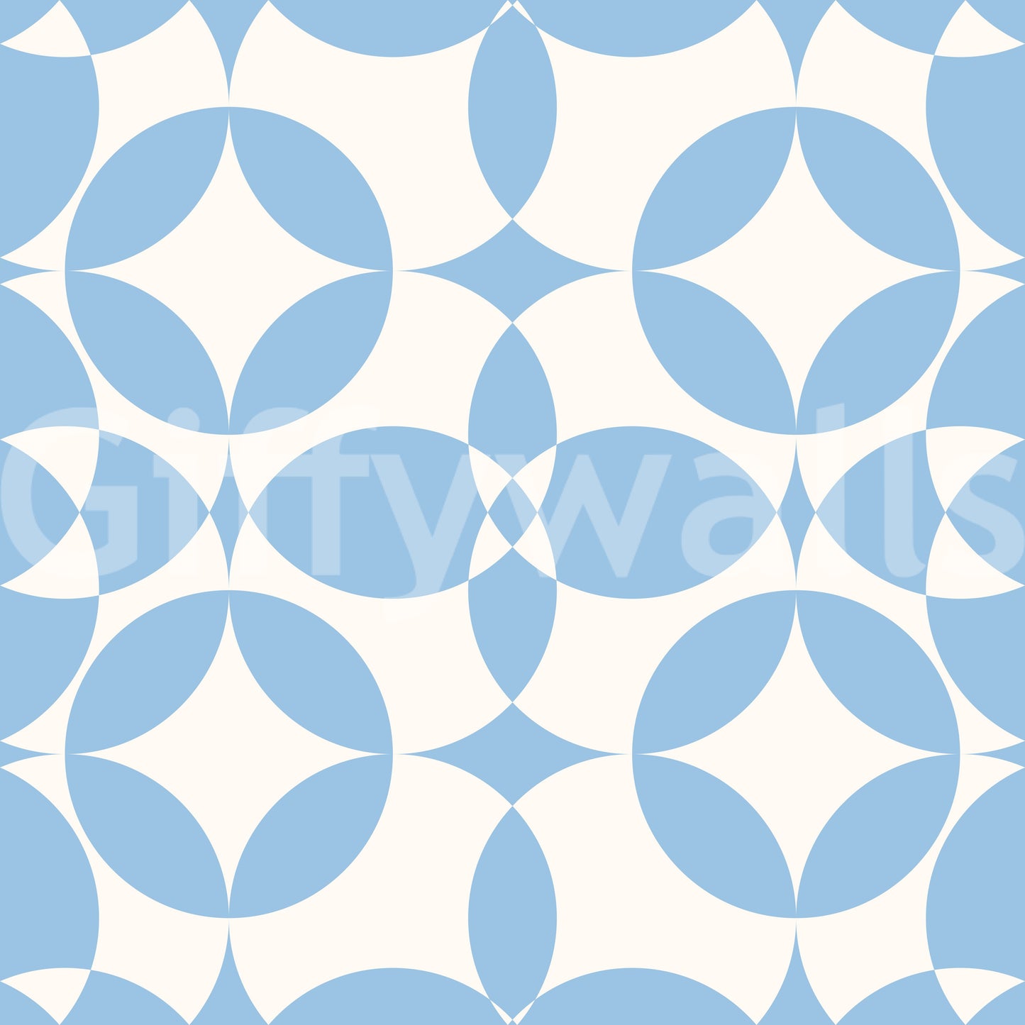 Minimalist Blue Circle Grid Wallpaper⁠