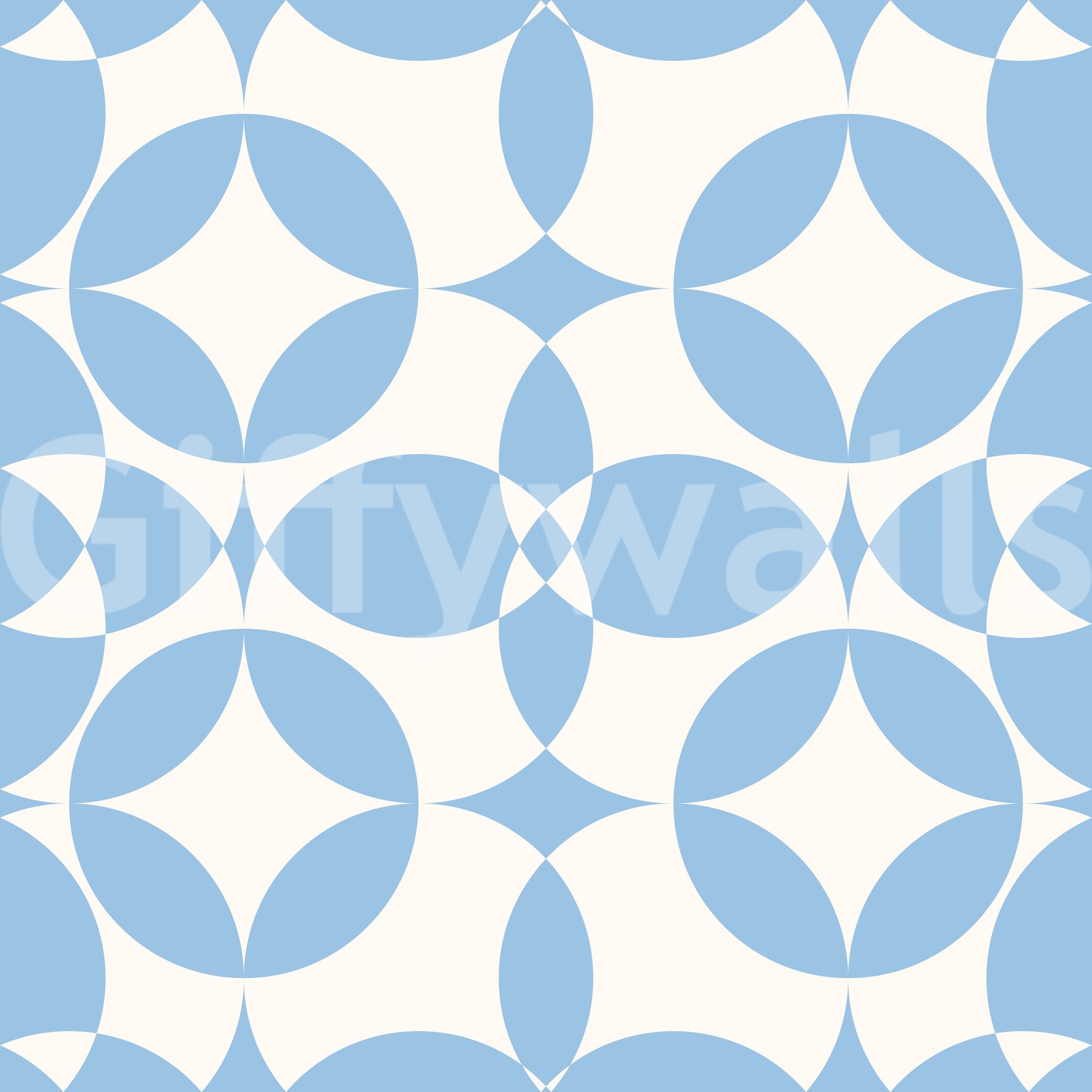 Minimalist Blue Circle Grid Wallpaper⁠