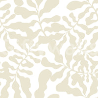 Organic Muted Leaf Silhouette Wallpaper⁠