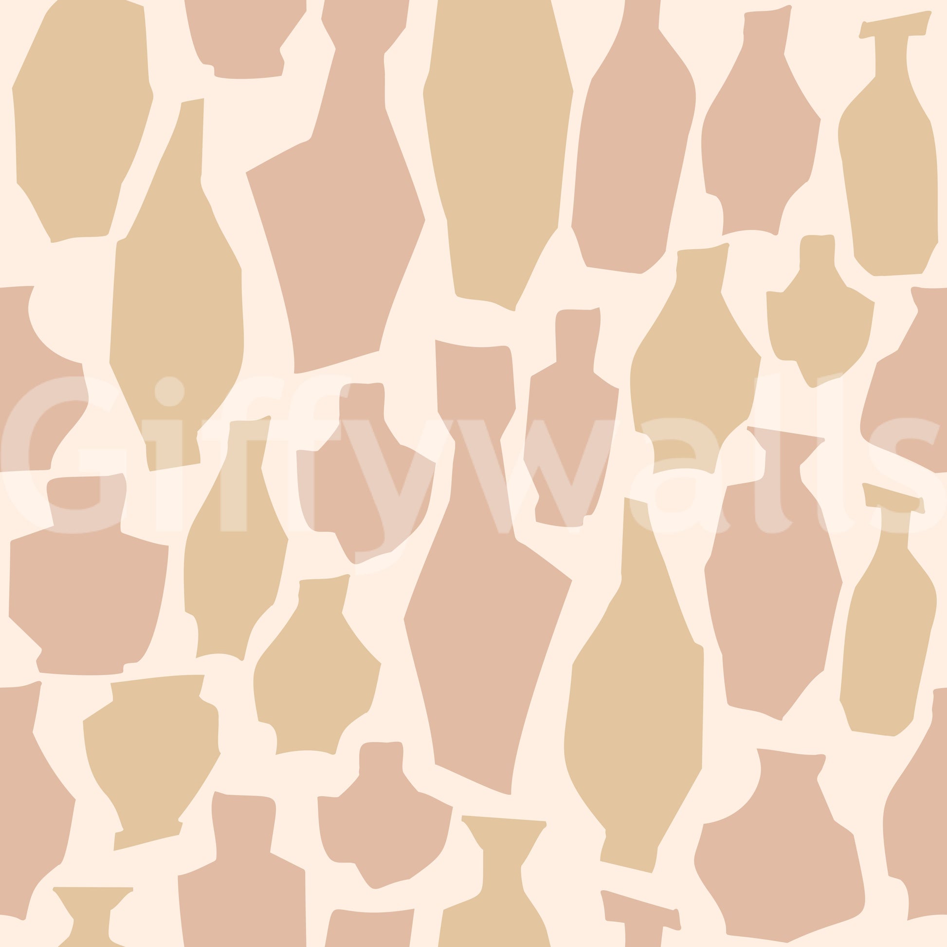 Abstract Vase Ceramic Motif Wallpaper⁠