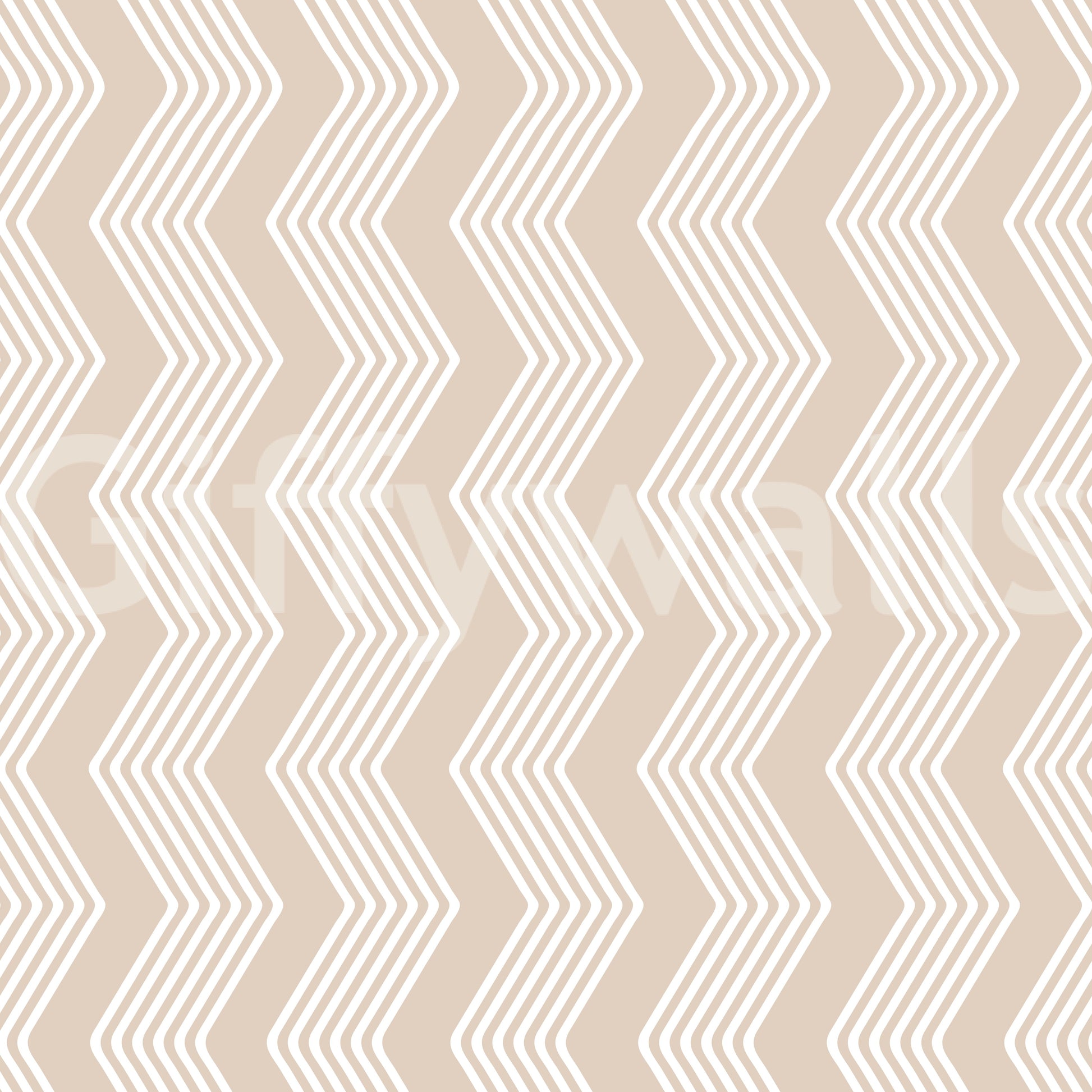 Beige Zigzag Line Pattern Wallpaper⁠