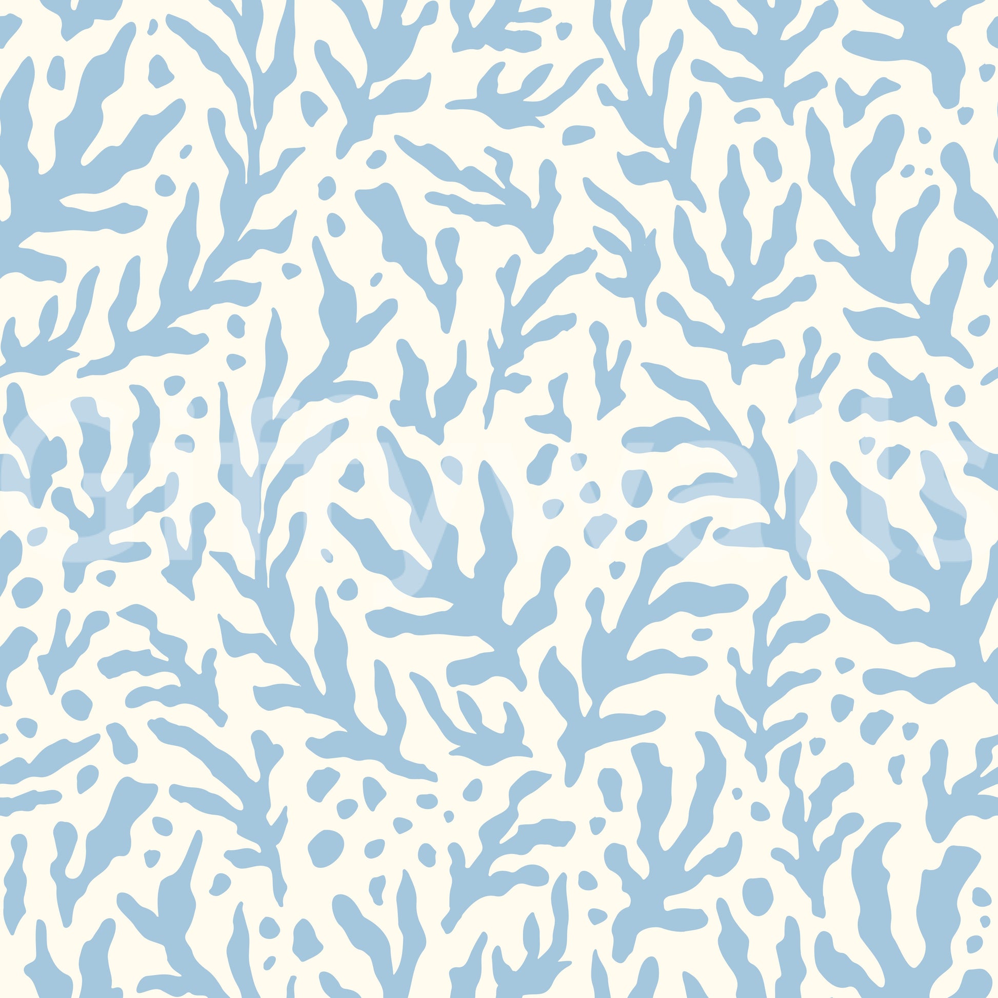 Abstract Seaweed Blue Pattern Wallpaper⁠
