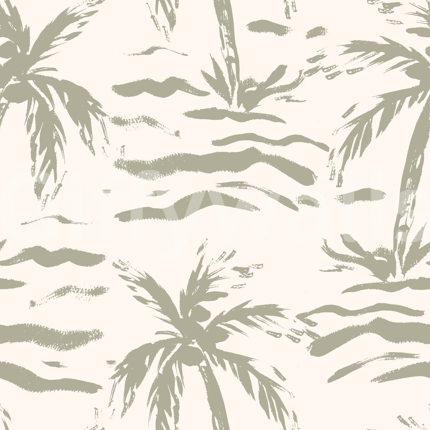 Abstract Palm Grove Brushstrokes Wallpaper⁠