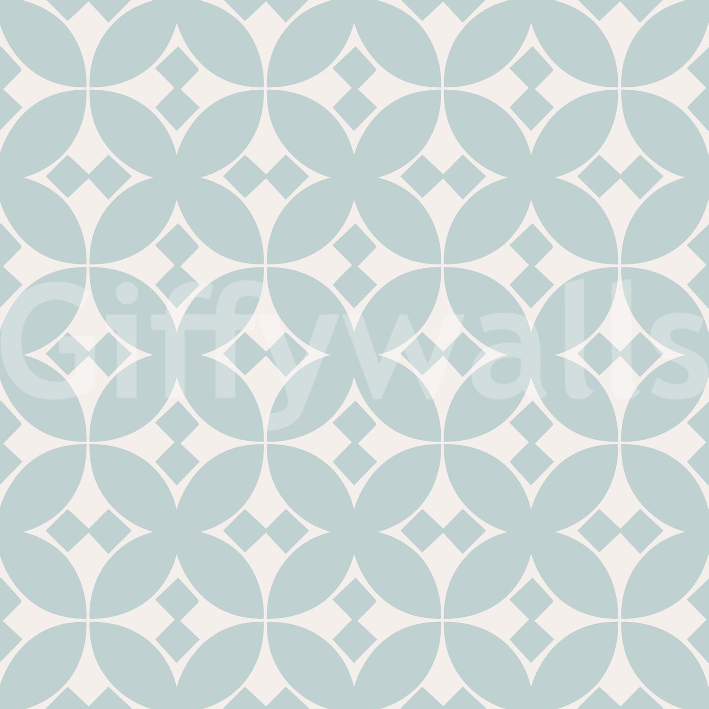 Soft Blue Tile Repeat Wallpaper⁠