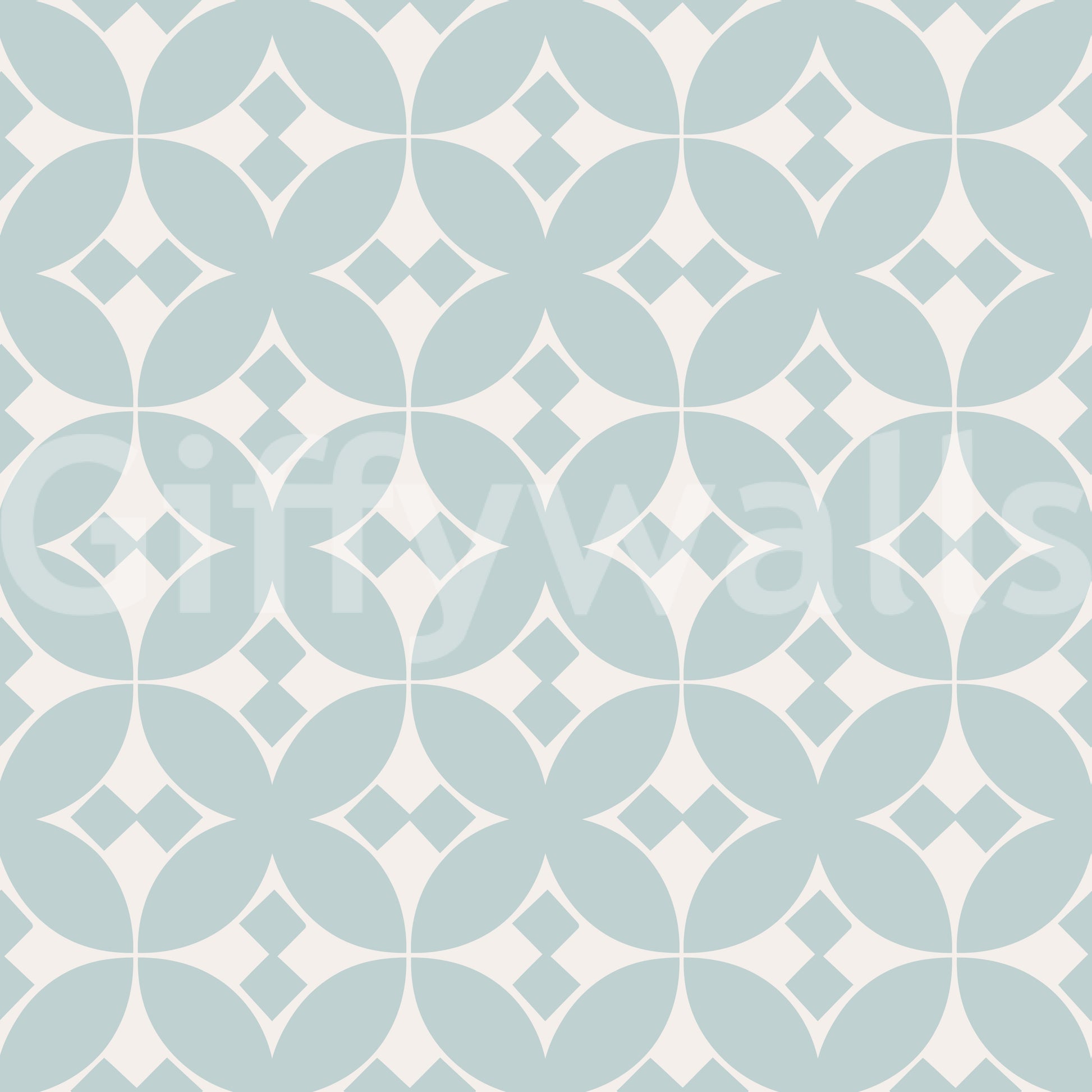 Soft Blue Tile Repeat Wallpaper⁠