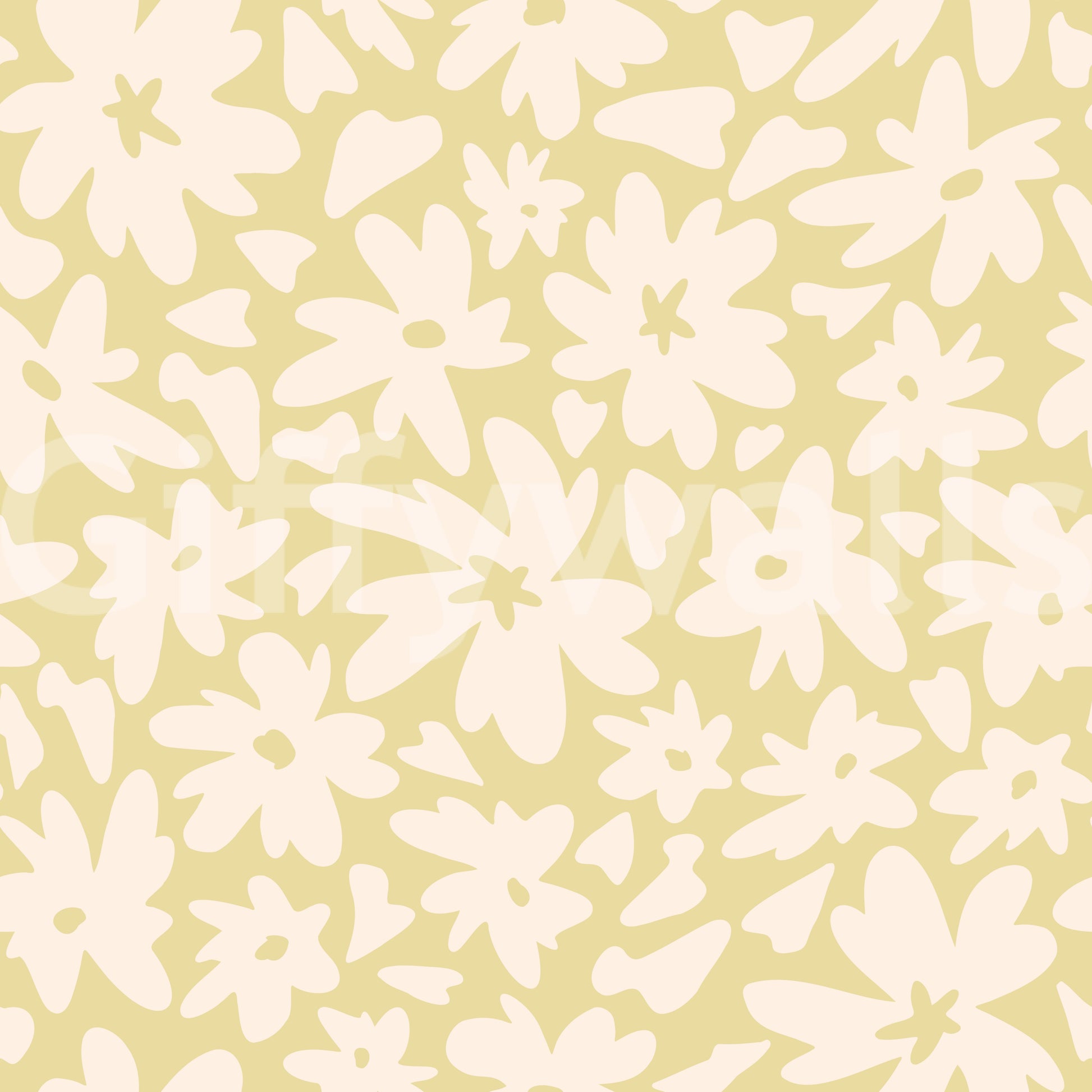 Minimalist Organic Petal Silhouette Wallpaper⁠