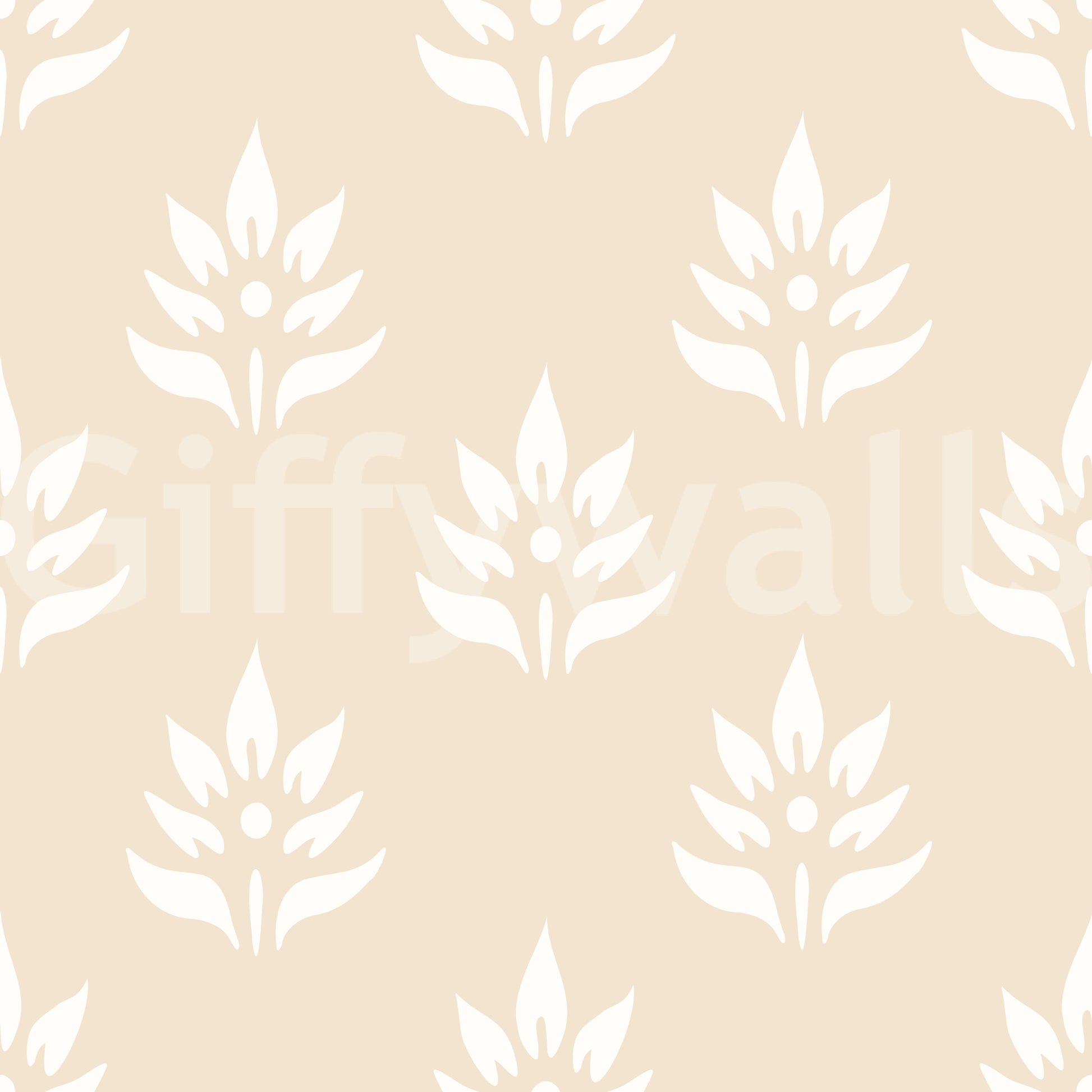 Minimalist Botanical Motif Wallpaper⁠