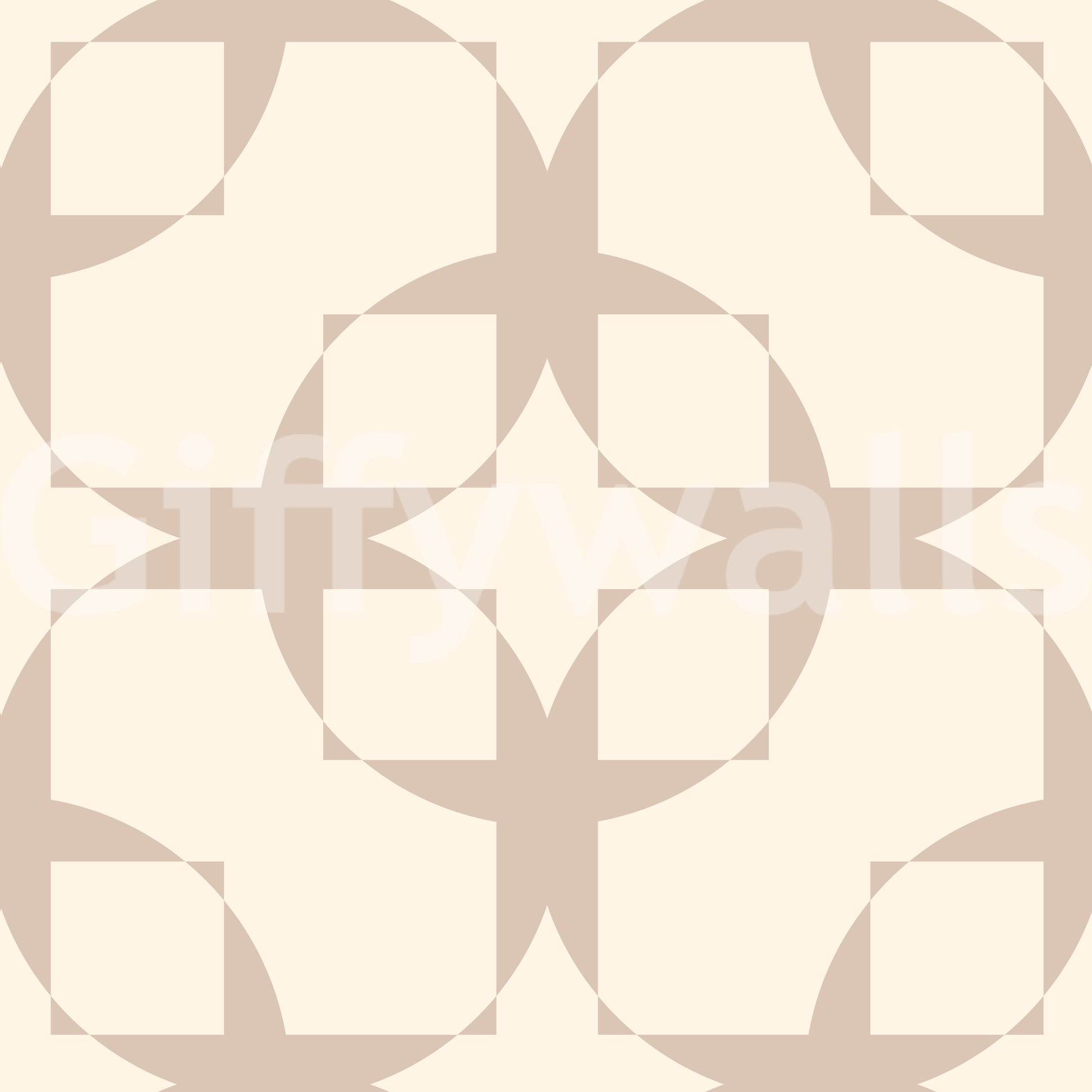 Geometric Intersection Cream Wallpaper⁠