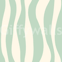 Soft Flowing Sage Linear Pattern Wallpaper⁠