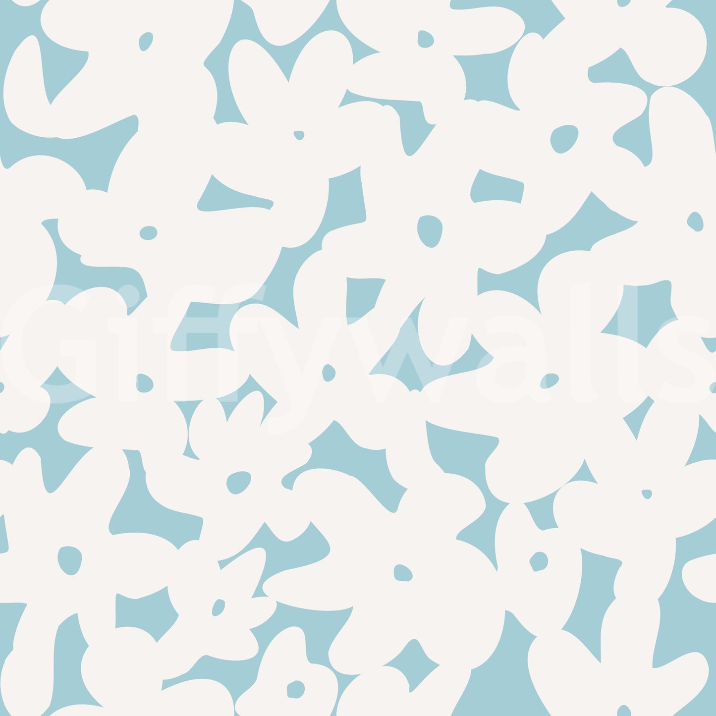 Soft Blue Floral Silhouette Wallpaper⁠