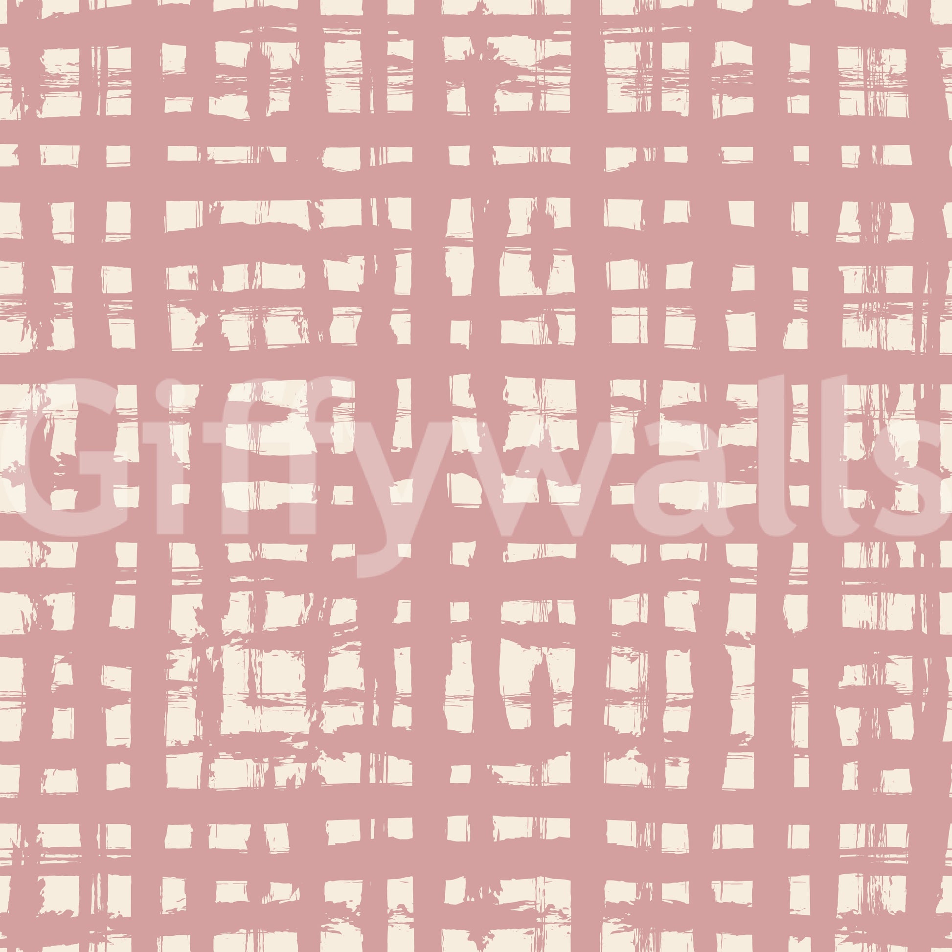 Blush Grid Hand-Painted Texture Wallpaper⁠