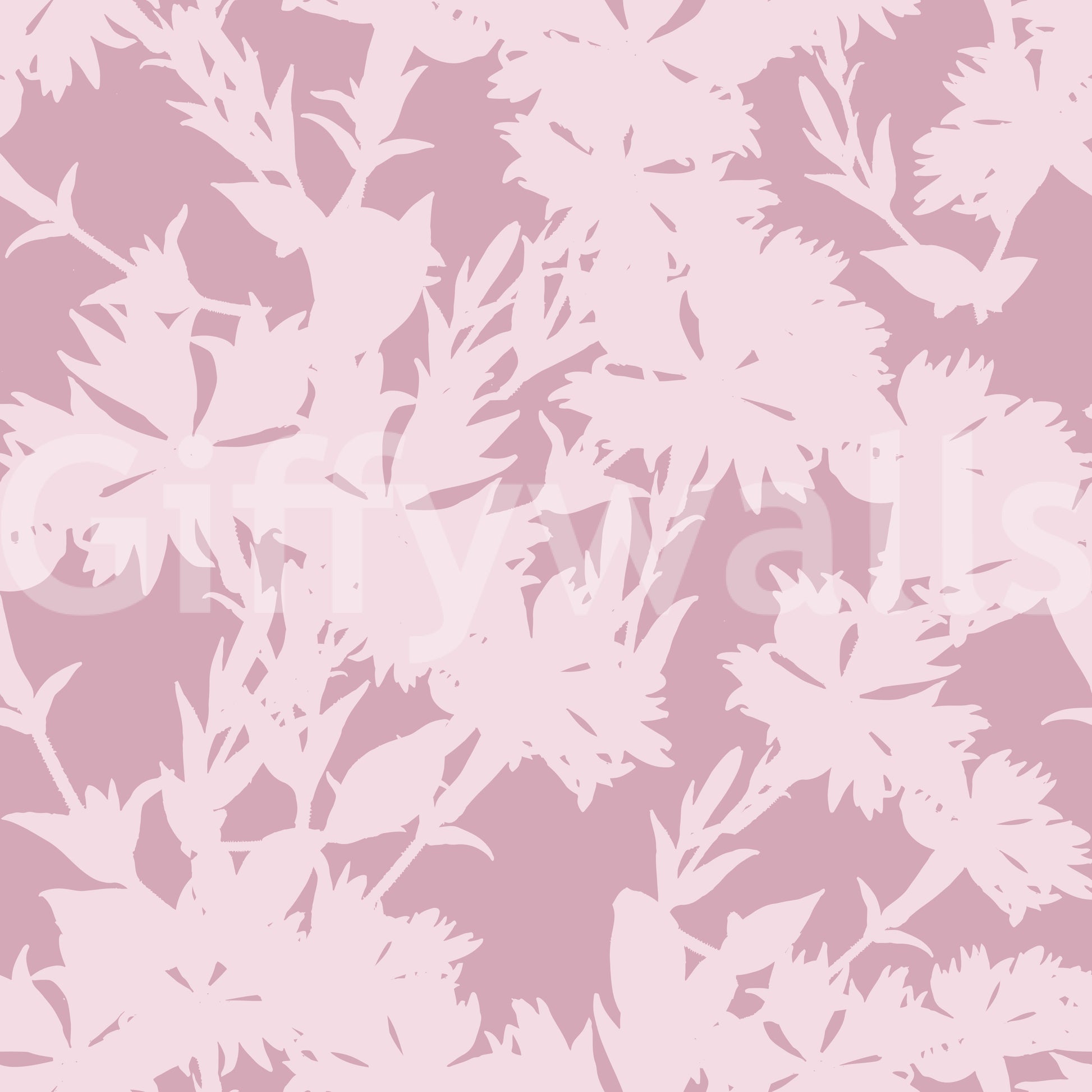 Blush Botanical Silhouette Wallpaper⁠
