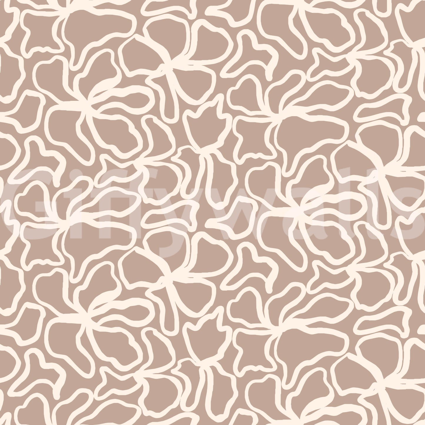 Soft Fluid Botanical Shapes Wallpaper⁠