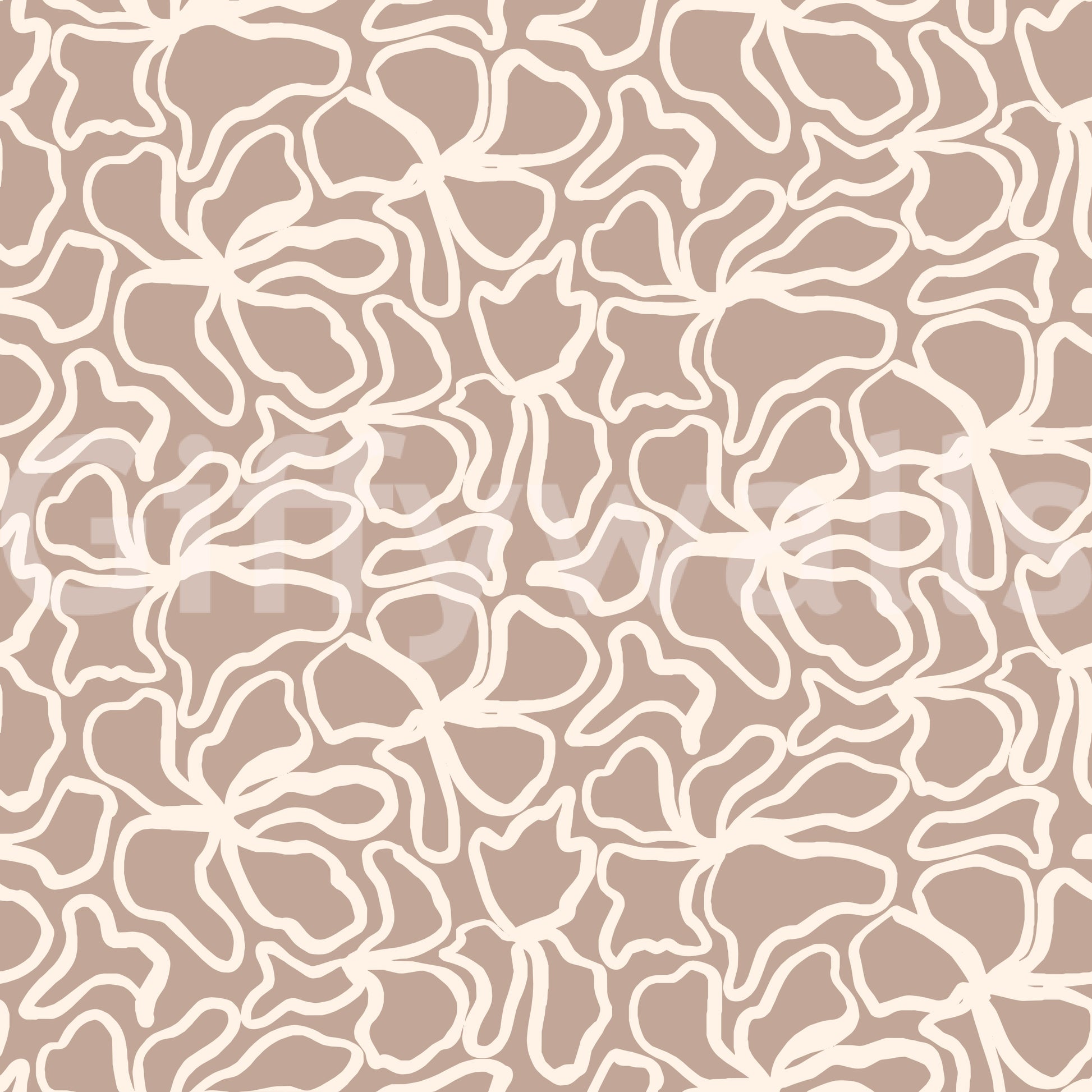 Soft Fluid Botanical Shapes Wallpaper⁠