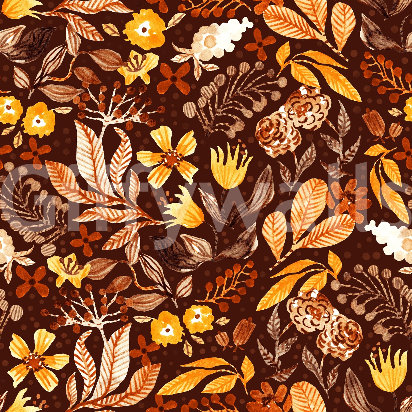 Autumn Botanical Harvest Wallpaper⁠