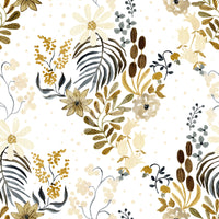 Rustic Earthy Botanical Field Wallpaper⁠