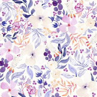 Lavender Bloom Watercolor Garden Wallpaper⁠
