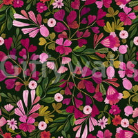 Midnight Botanical Meadow Wallpaper⁠