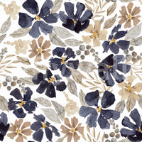 Indigo Garden Sketch Wallpaper⁠