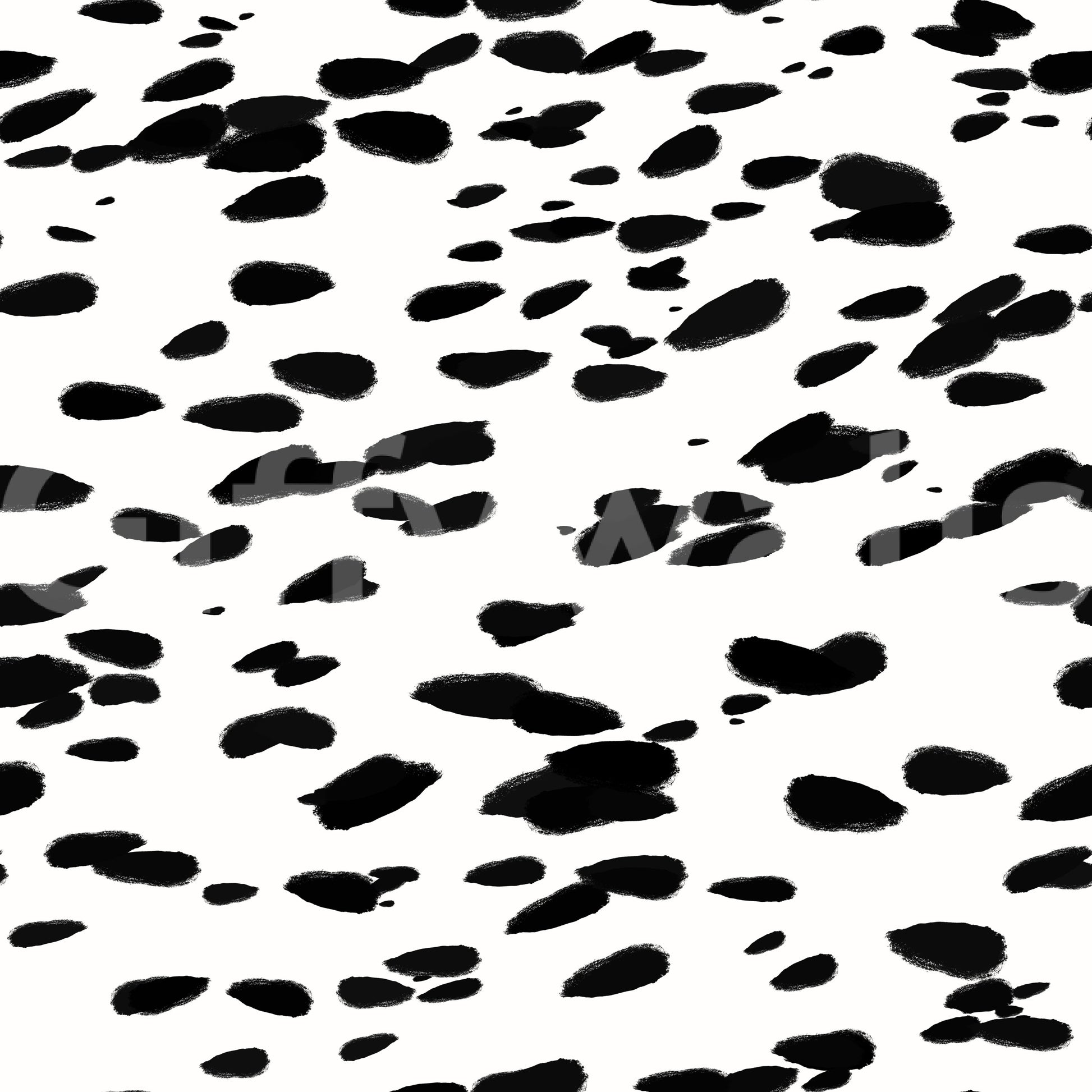 Black and White Brushstroke Dabs Wallpaper⁠
