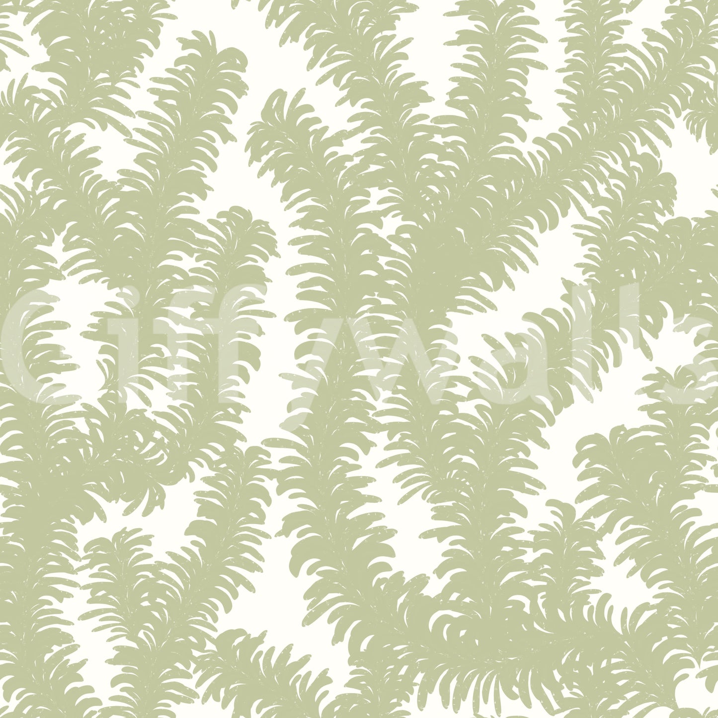 Minimalist Sage Leaf Pattern Wallpaper⁠