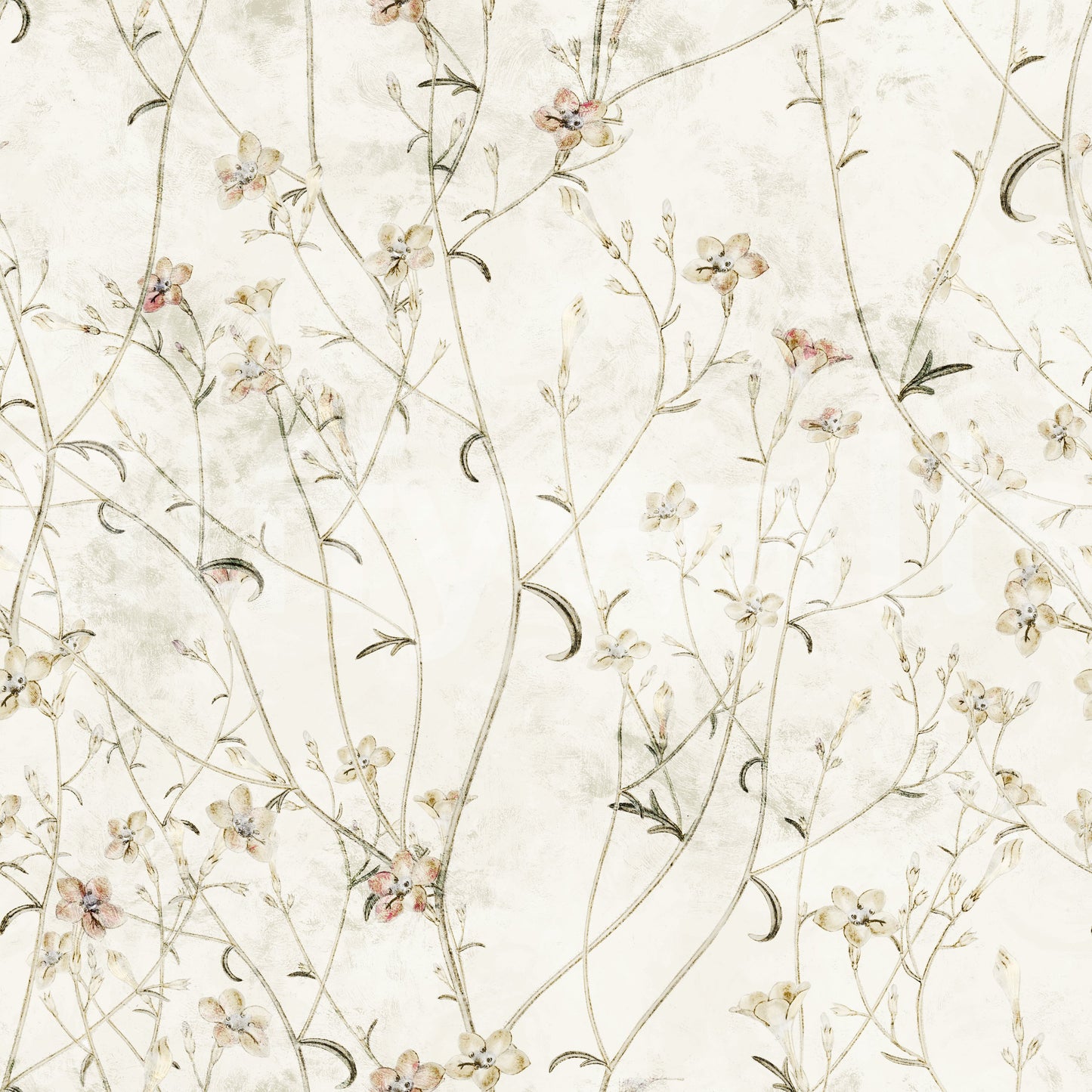 Ethereal Meadow Wildflower Sketch Wallpaper⁠