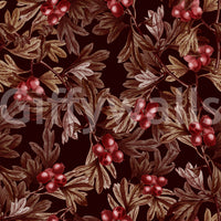 Autumnal Berry Harvest Illustration Wallpaper⁠