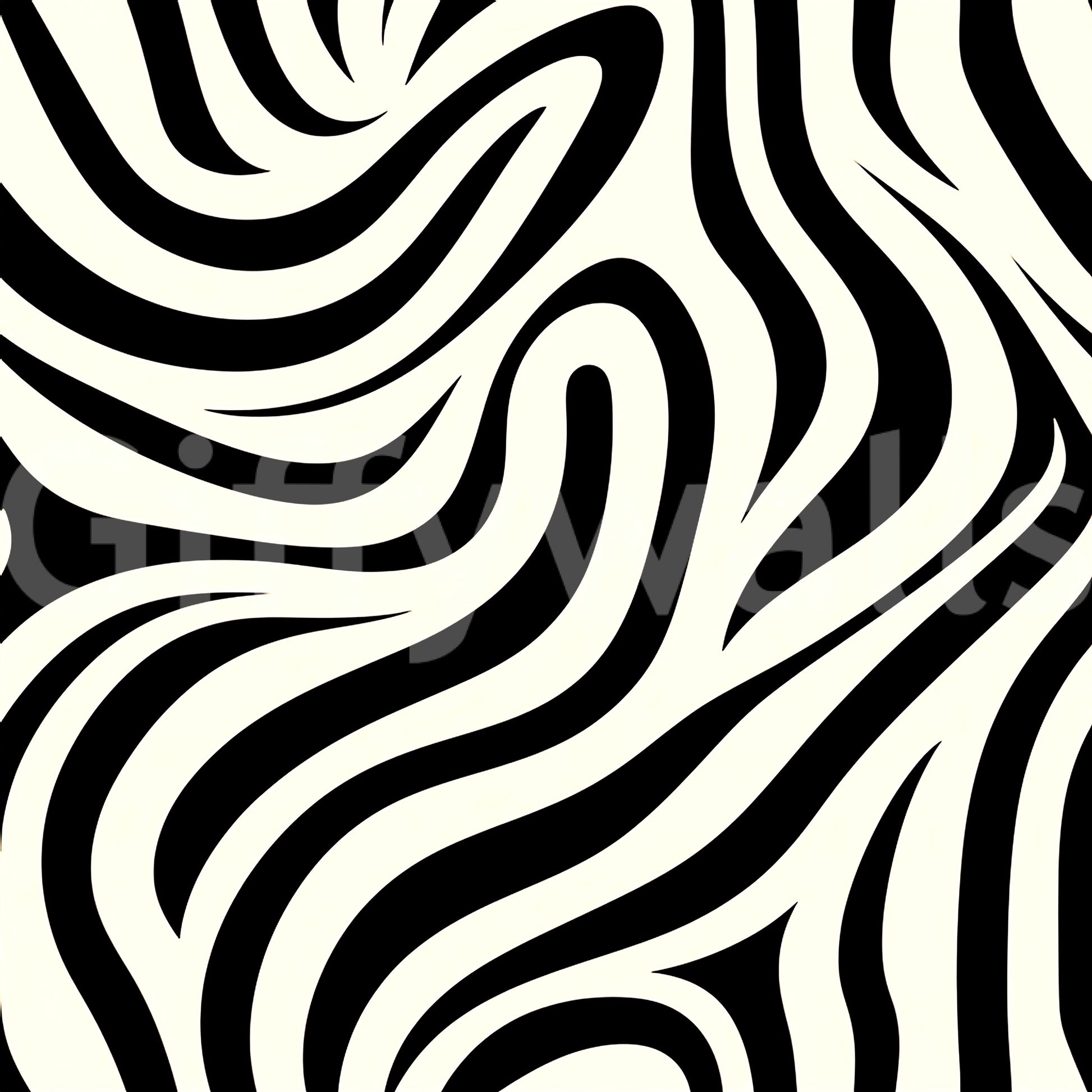 Fluid Zebra Stripe Pattern Wallpaper⁠