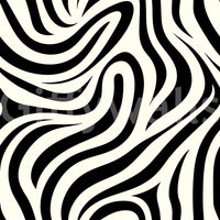 Fluid Zebra Stripe Pattern Wallpaper⁠