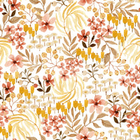 Rustic Earthy Flora Pattern Wallpaper⁠