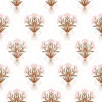 Soft Pink Ribboned Blossom Bouquet Wallpaper⁠