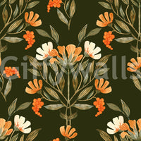 Autumnal Meadow Trail Pattern Wallpaper⁠