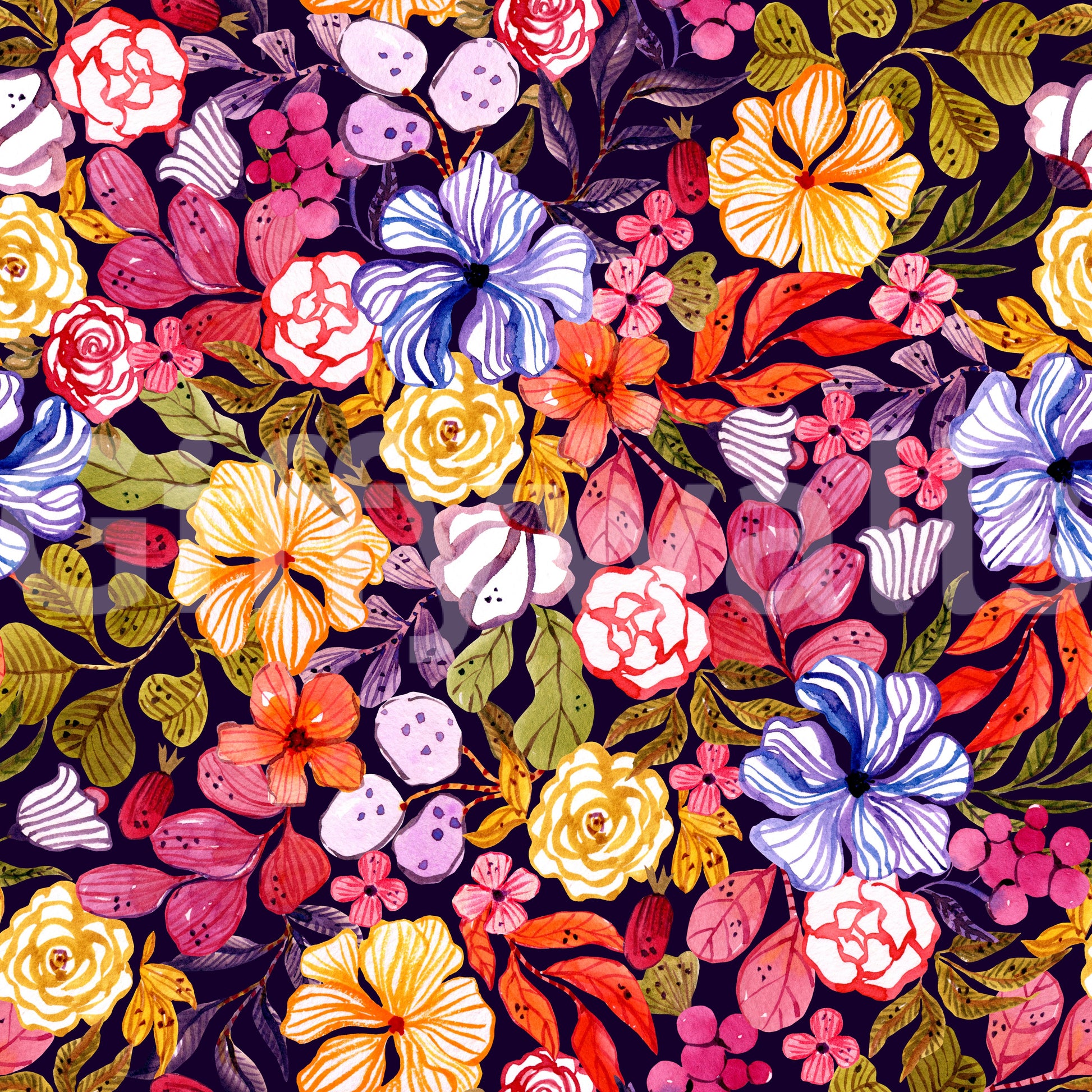 Artisanal Garden Pattern Wallpaper⁠