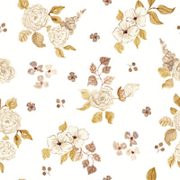 Watercolor Autumn Rose Botanical Wallpaper⁠
