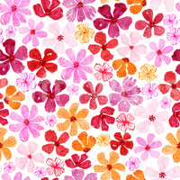 Watercolor Garden Blooms Wallpaper⁠