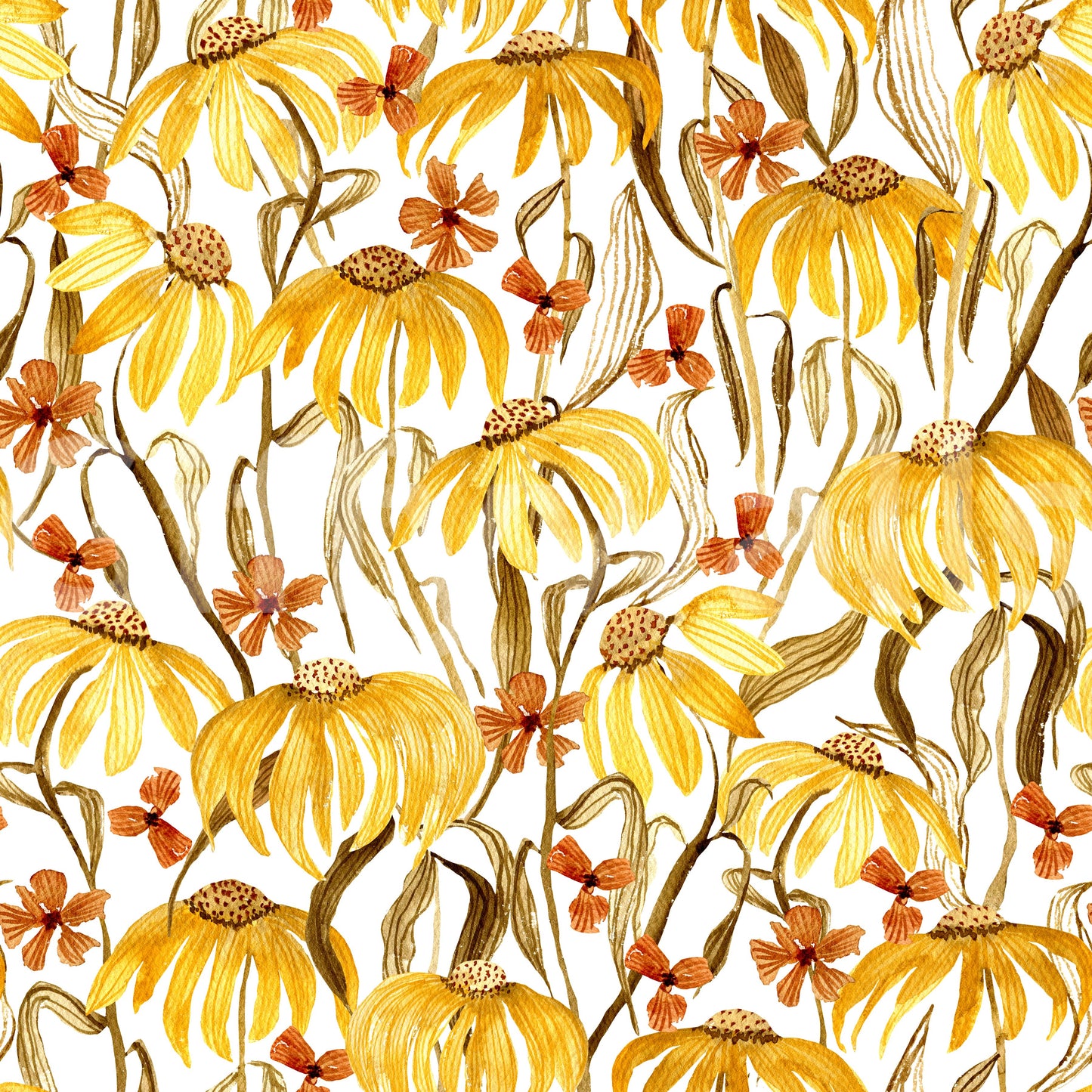 Golden Sunflower Meadow Wallpaper⁠
