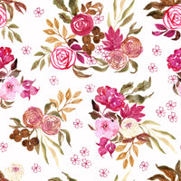 Crimson Rose Watercolor Bouquet Wallpaper⁠