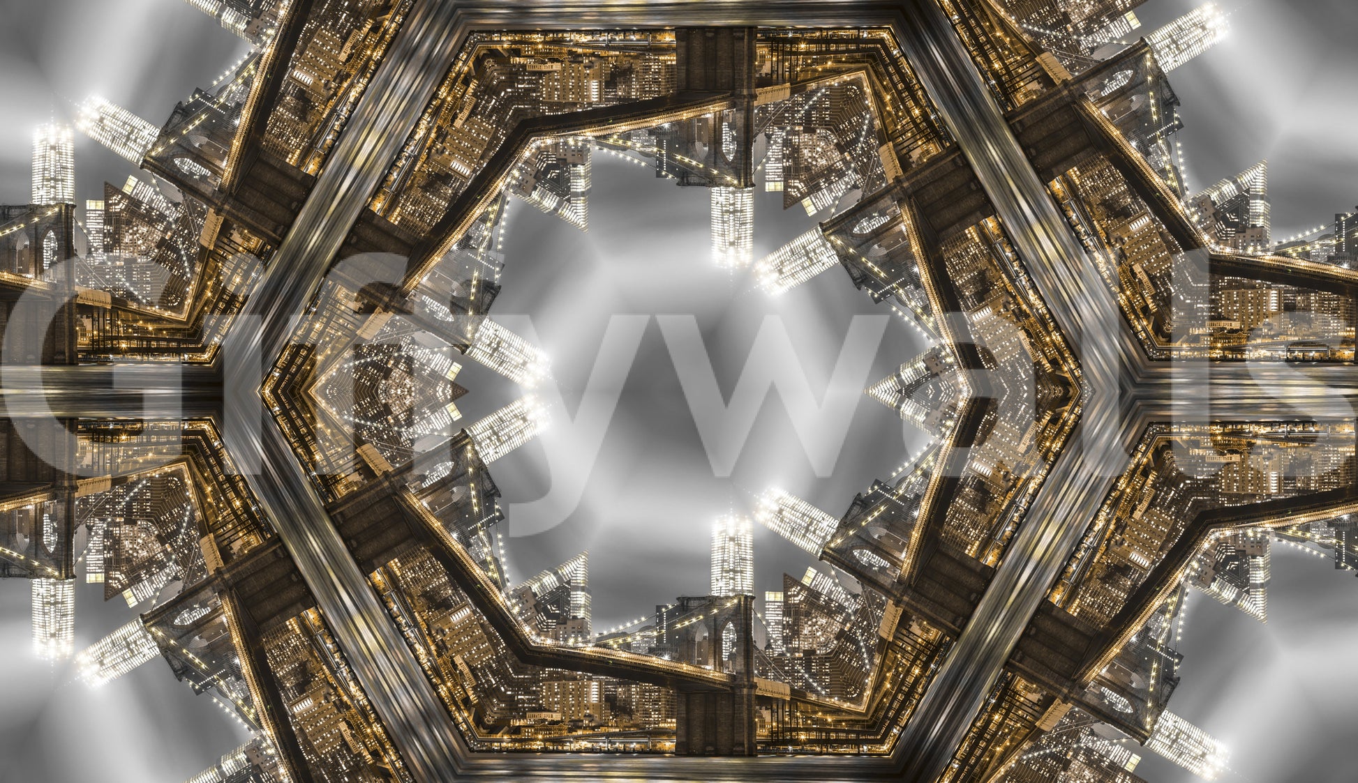 Manhattan Kaleidoscope Geometry Wallpaper⁠
