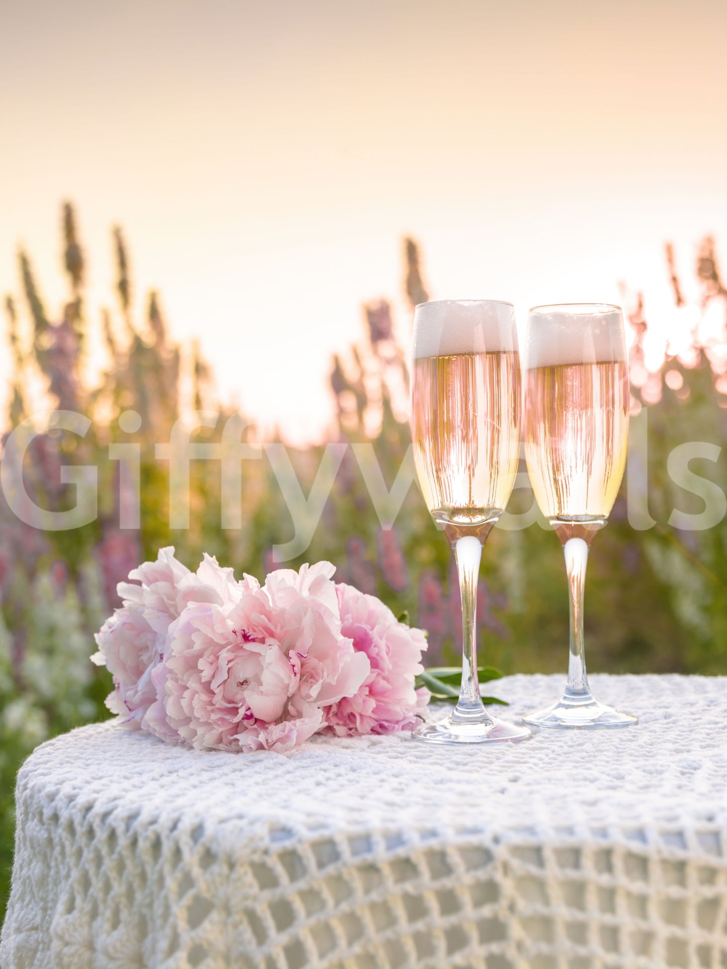 Pink Peony Celebration Wall Mural