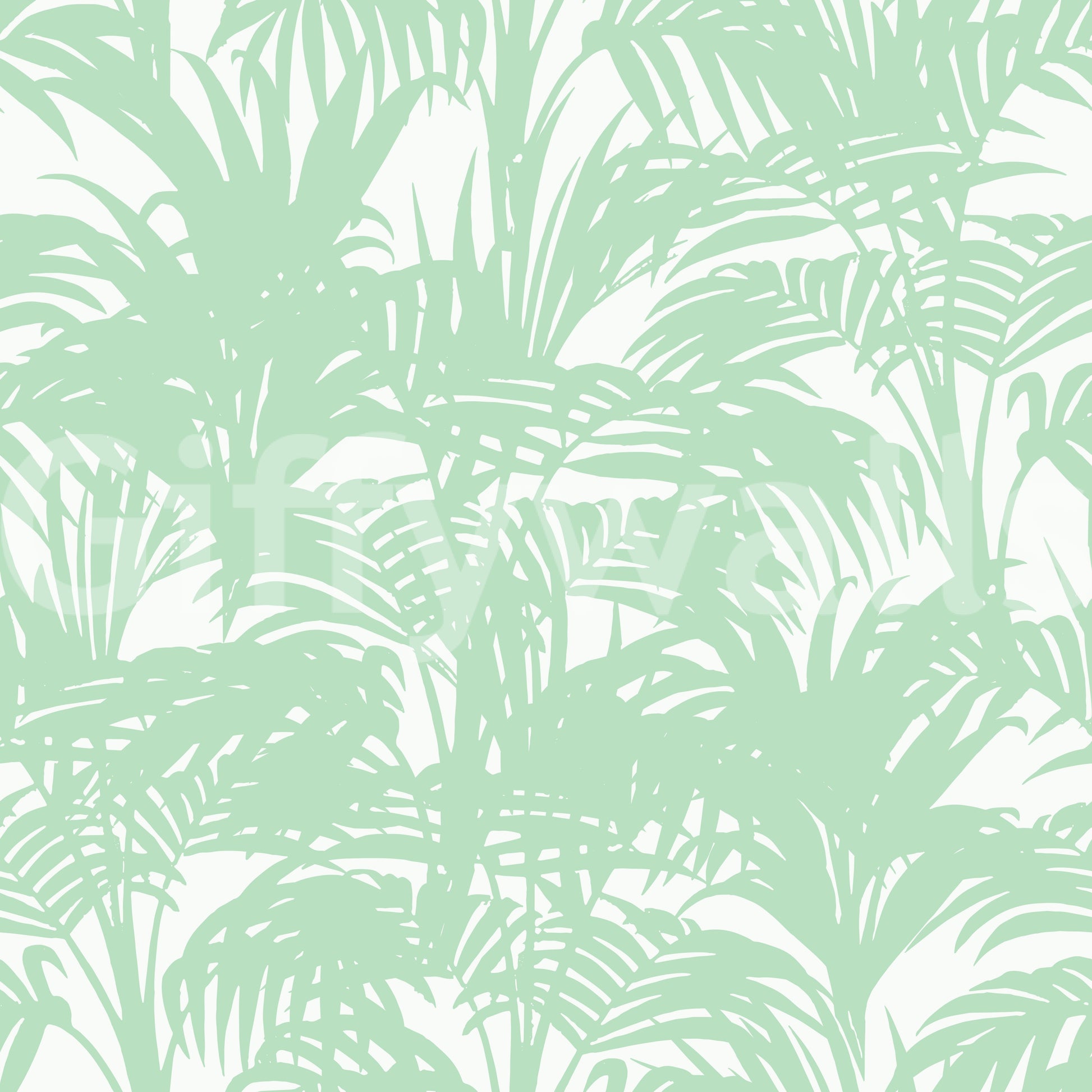 Minimalist Jungle Sage Pattern Wallpaper⁠