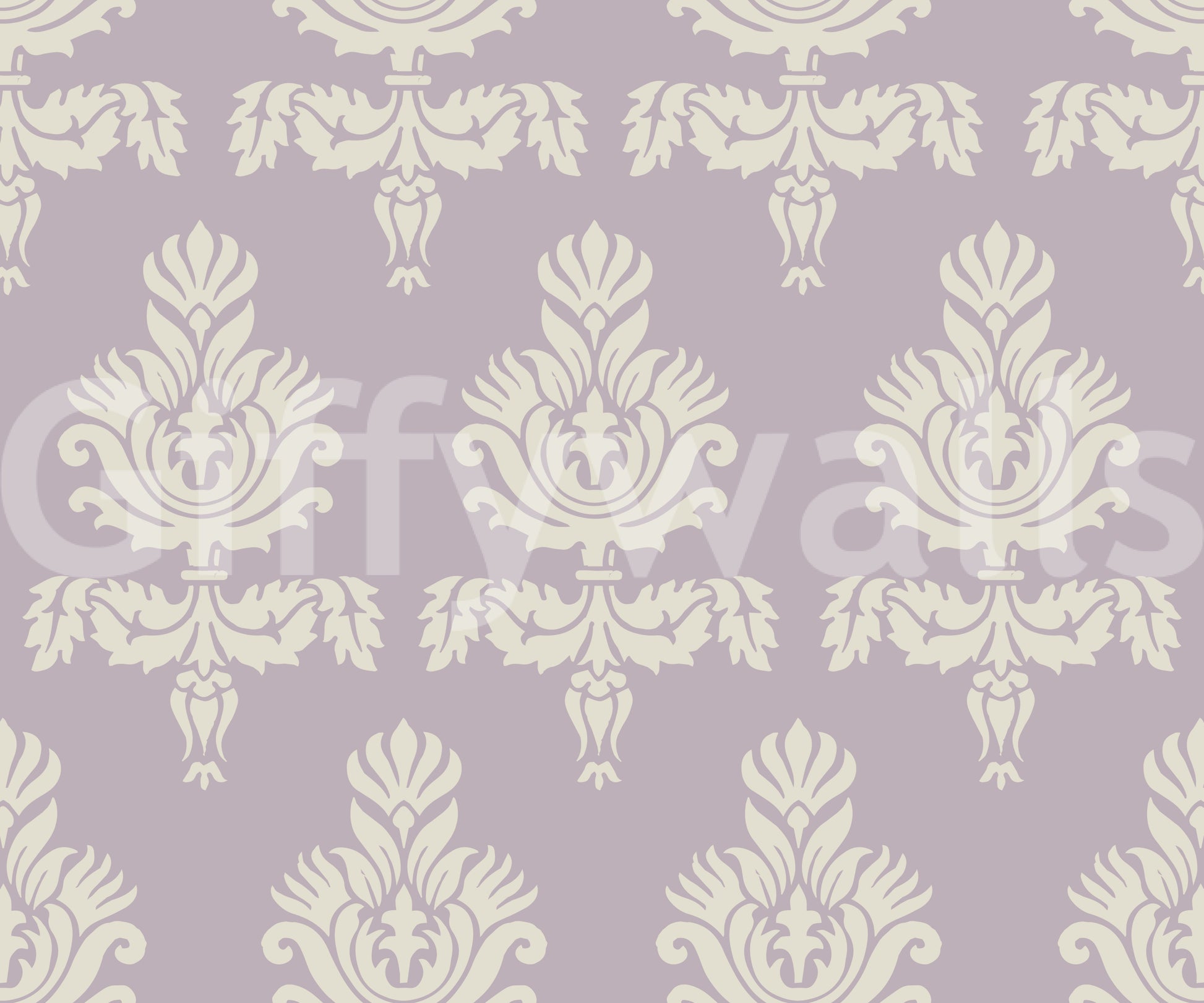 Lilac Heritage Damask Motif Wallpaper⁠