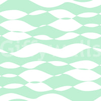 Soft Sage Wavy Linear Pattern Wallpaper⁠