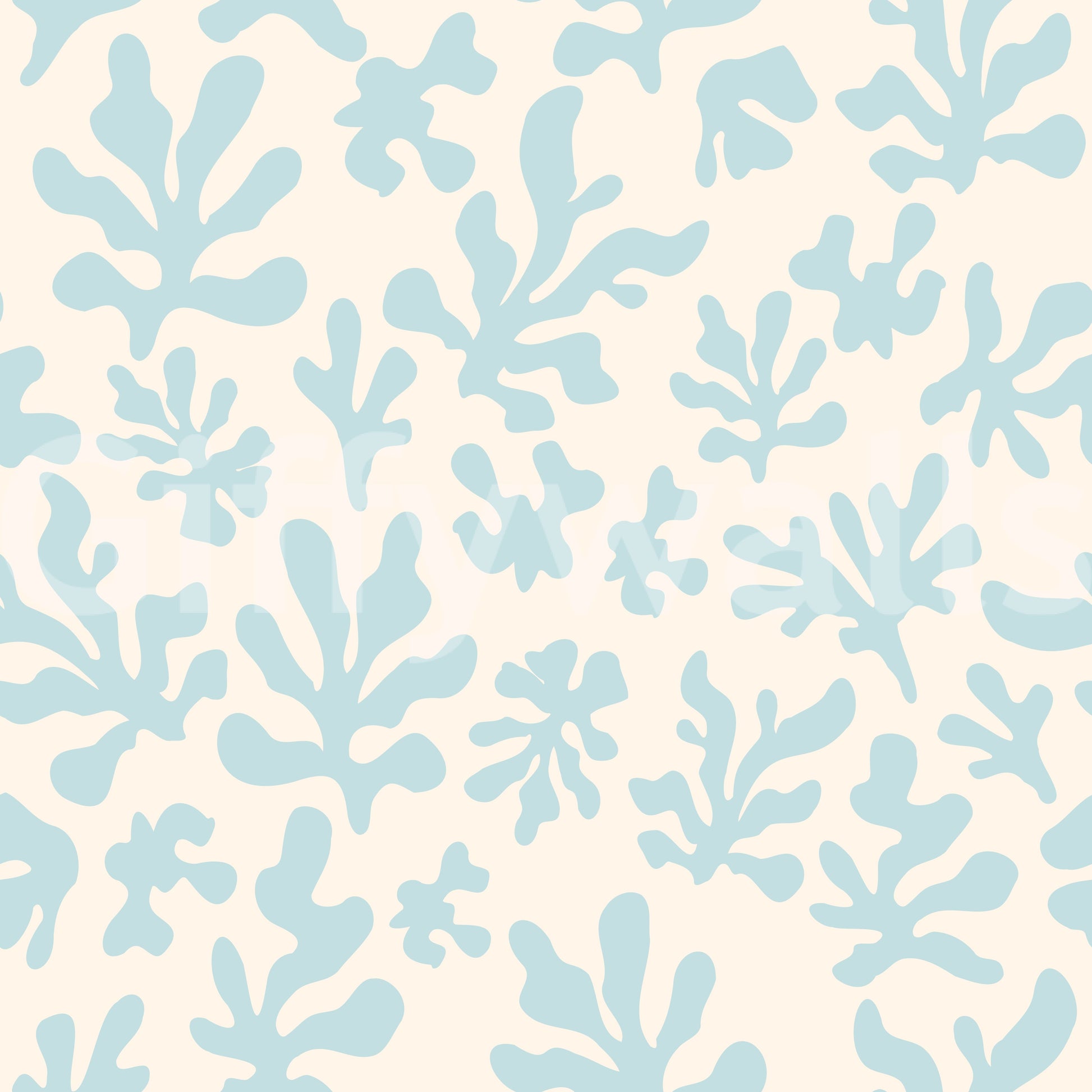 Nordic Seaweed Silhouette Wallpaper⁠